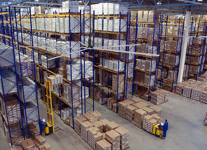 Manufacturing facility with fans