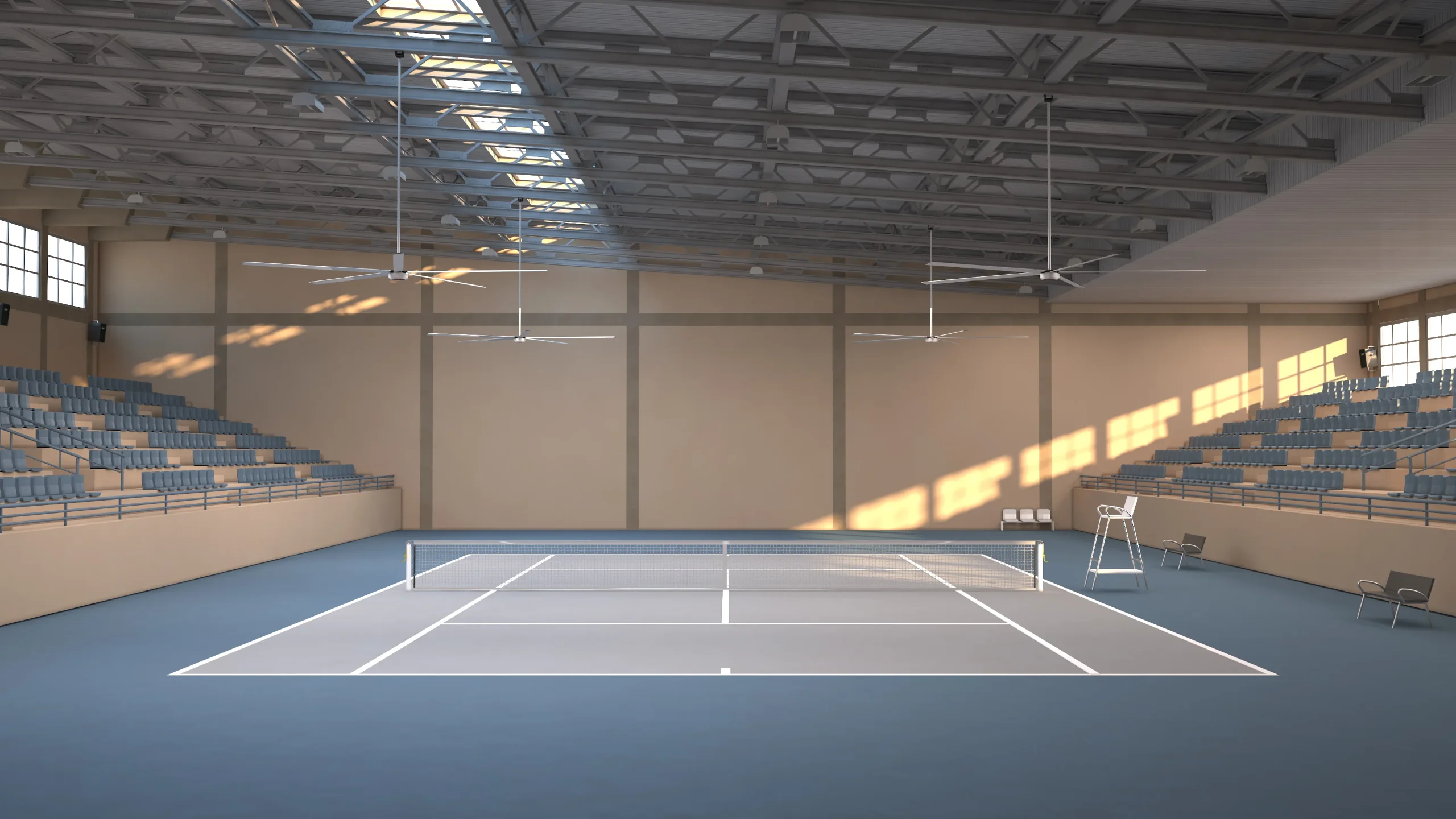 体育馆内的 HVLS 风扇