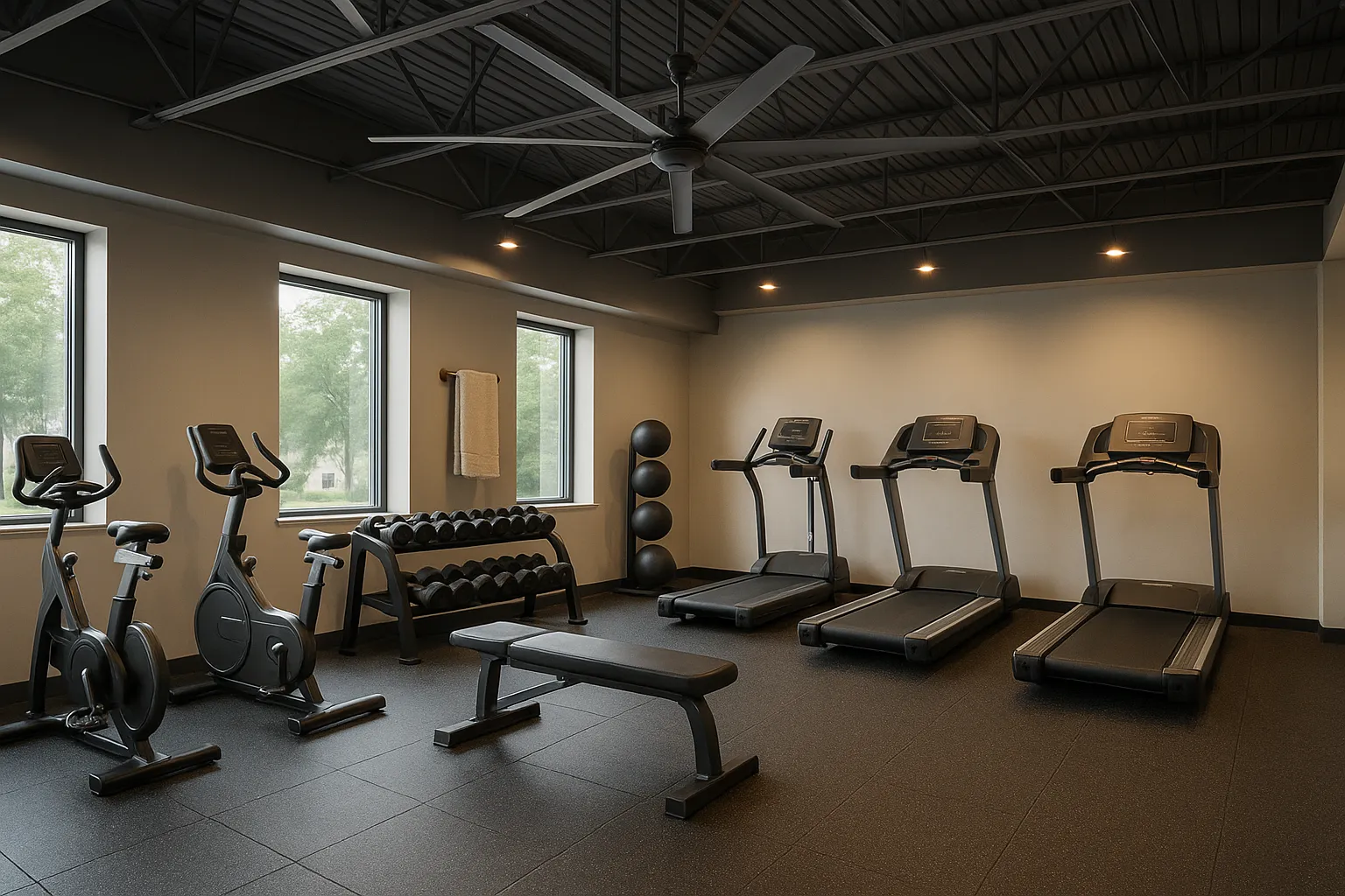 hvls ceiling fan in fitness centers