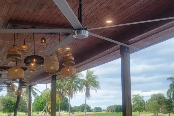 commercial hvls fans in large open space