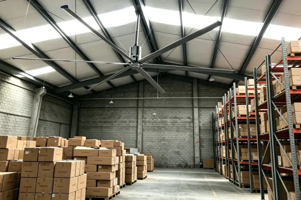 What is hvls fan and how does it address heat stress in the workplace?